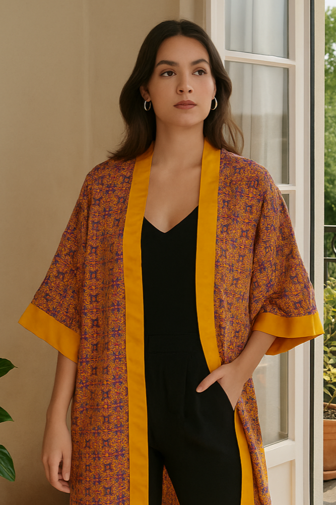 Golden Mirage mid Kimono