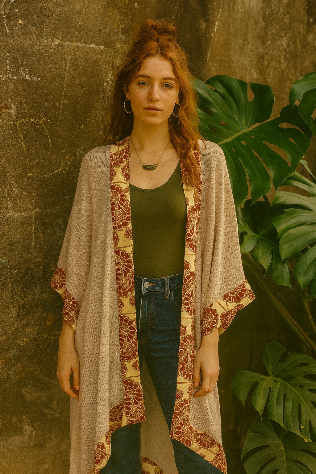 Ethereal Block Kimono