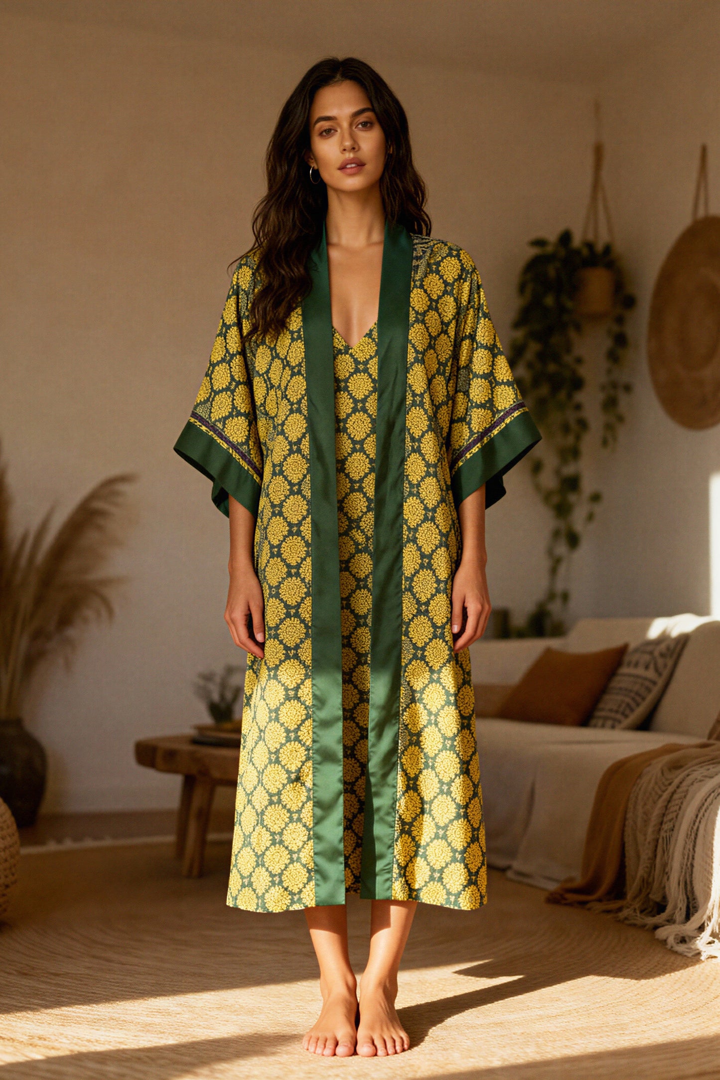Golden Lotus Kimono