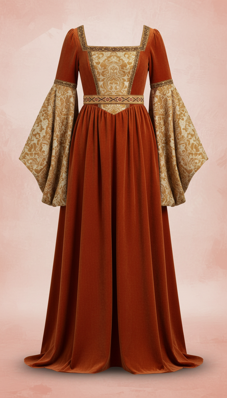 Velvet Renaissance maxi dress