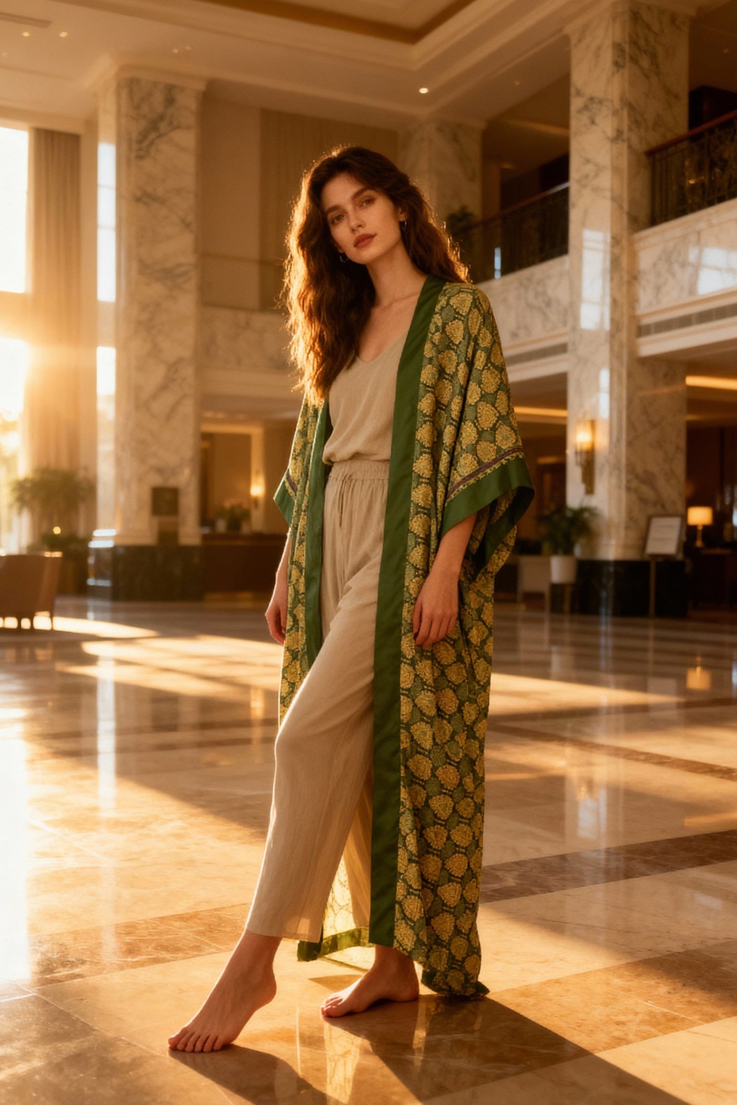 Golden Lotus Kimono