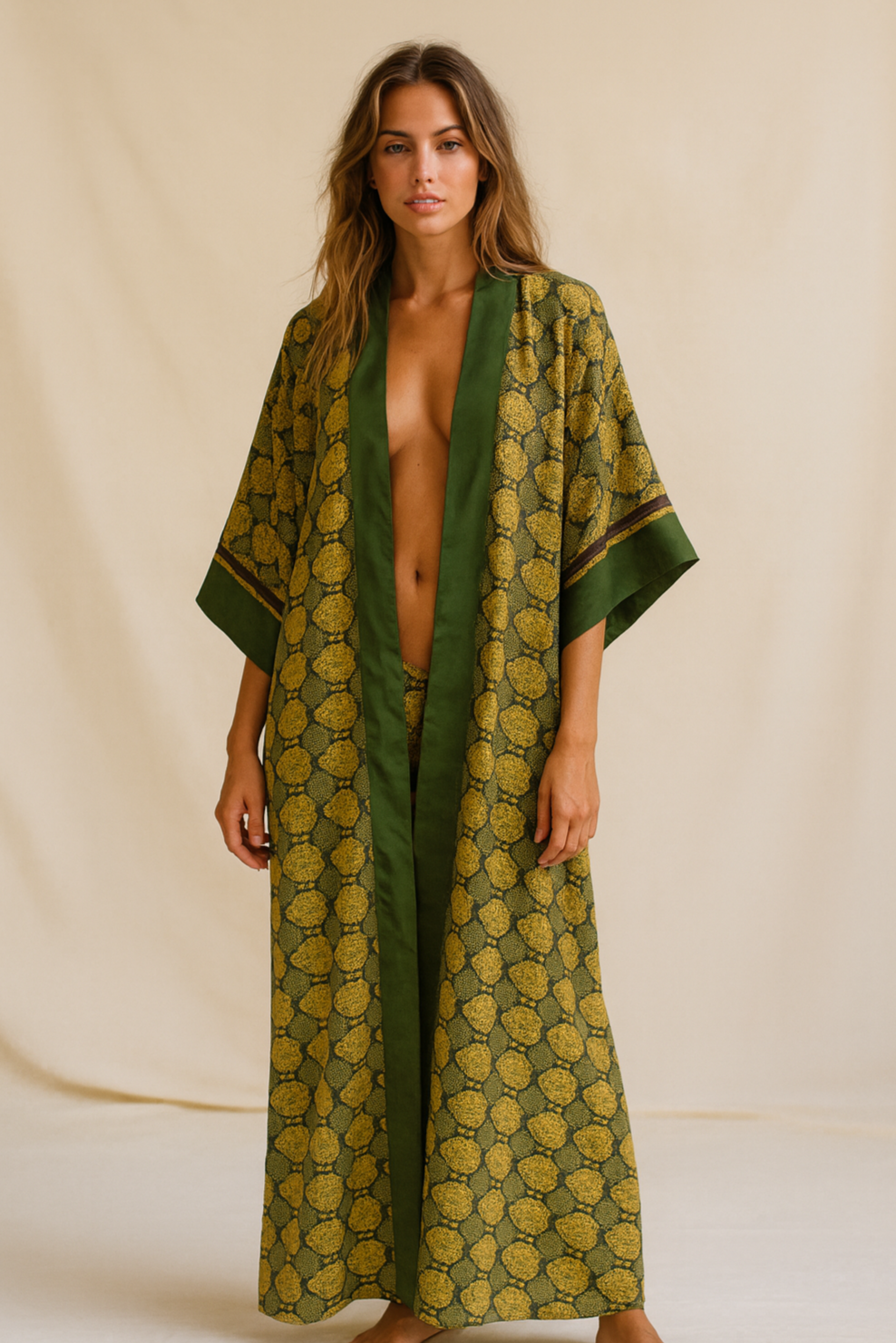 Golden Lotus Kimono