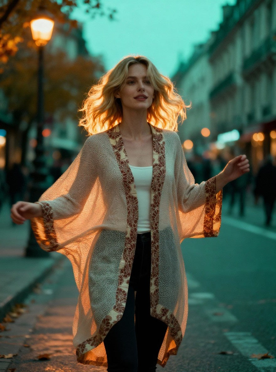 Ethereal Block Kimono