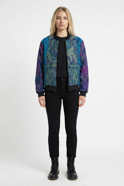 Indra Bomber Jacket Turquoise