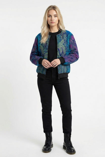 Indra Bomber Jacket Turquoise