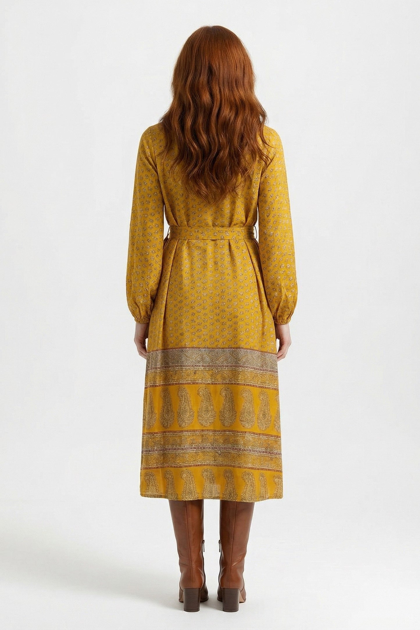 Bohemian Silk-Viscose Kimono Dress