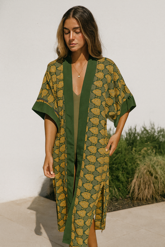 Golden Lotus Kimono