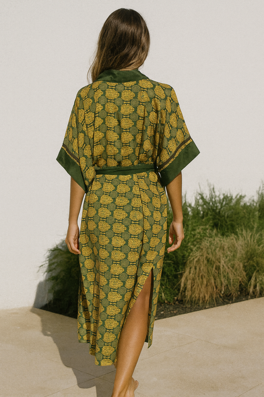 Golden Lotus Kimono