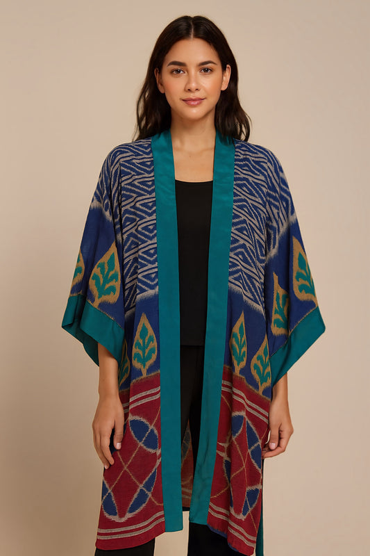 Indigo Oasis mid Kimono