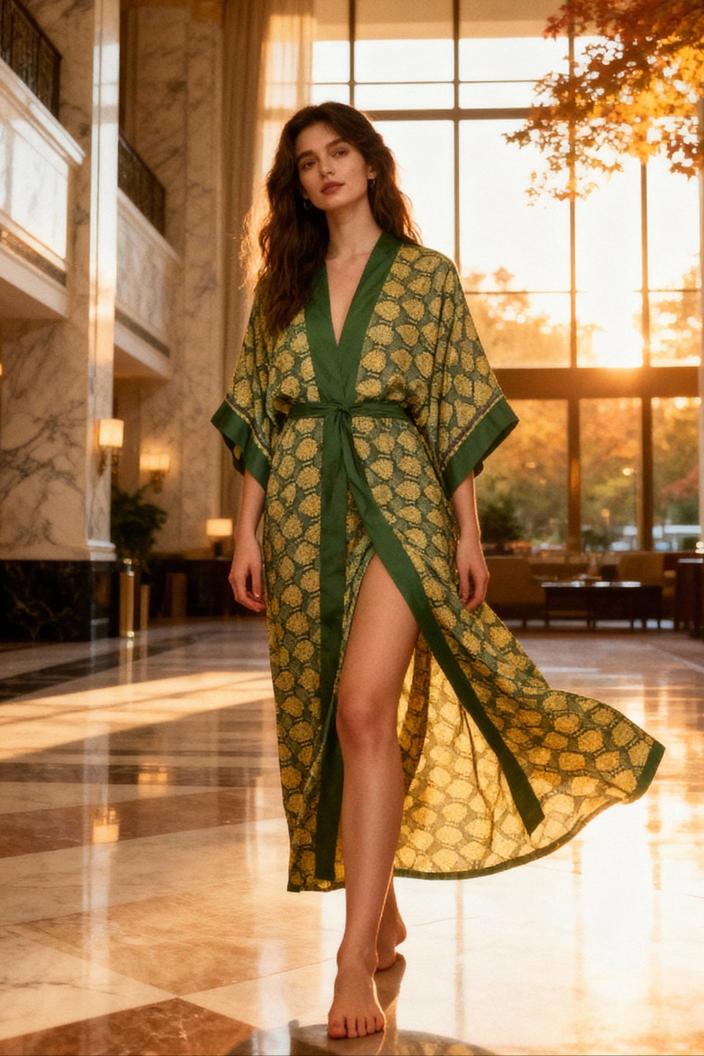 Golden Lotus Kimono
