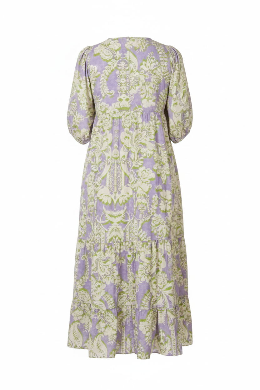 Serenity Dress Lilac – Ghost Mannequin Back View