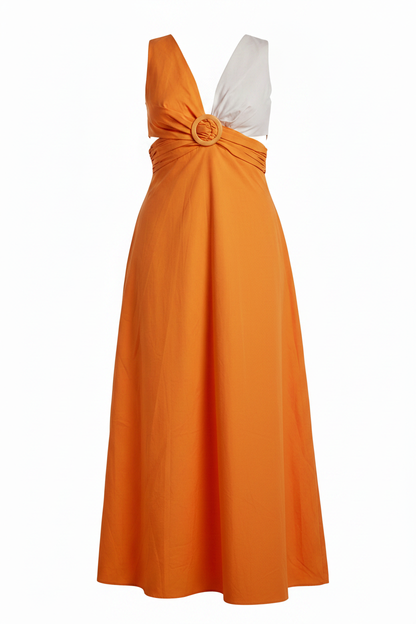 Sunset Breeze Maxi Dress ghost mannequin fondo blanco