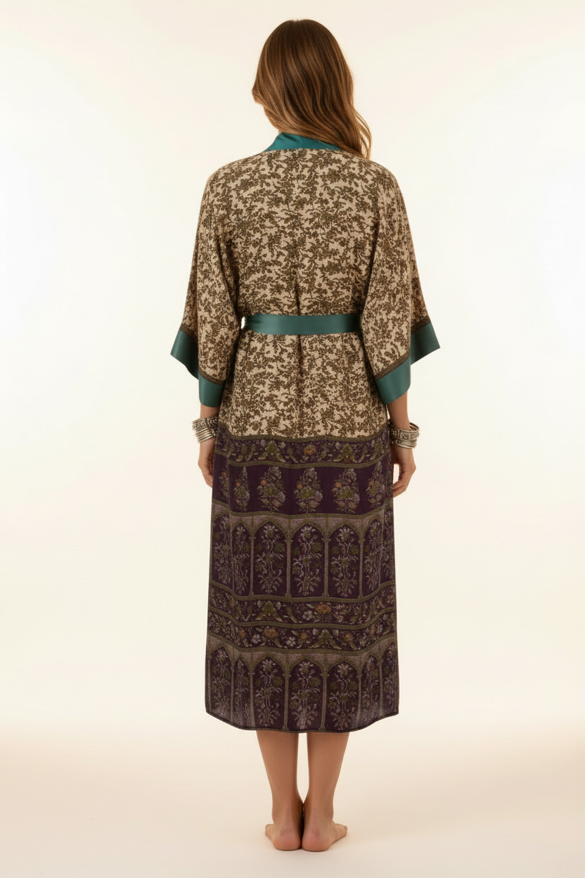 Sakura Kimono - Back view with model