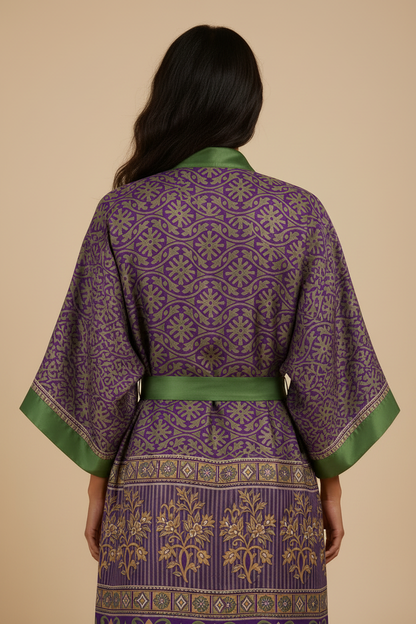 Malabar Midi Kimono - Close-up belt detail