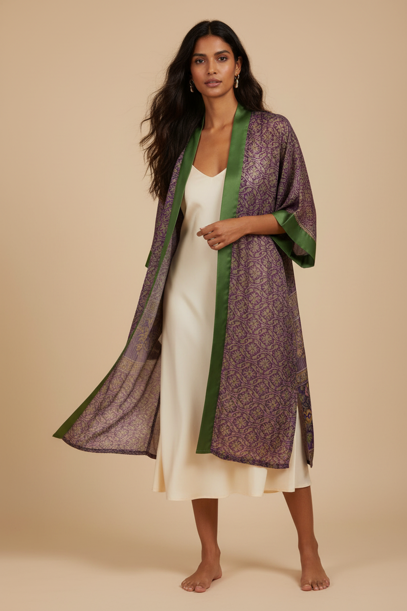 Malabar Midi Kimono – Sheer & Fluid